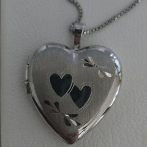 Silver Heart Locket Necklace